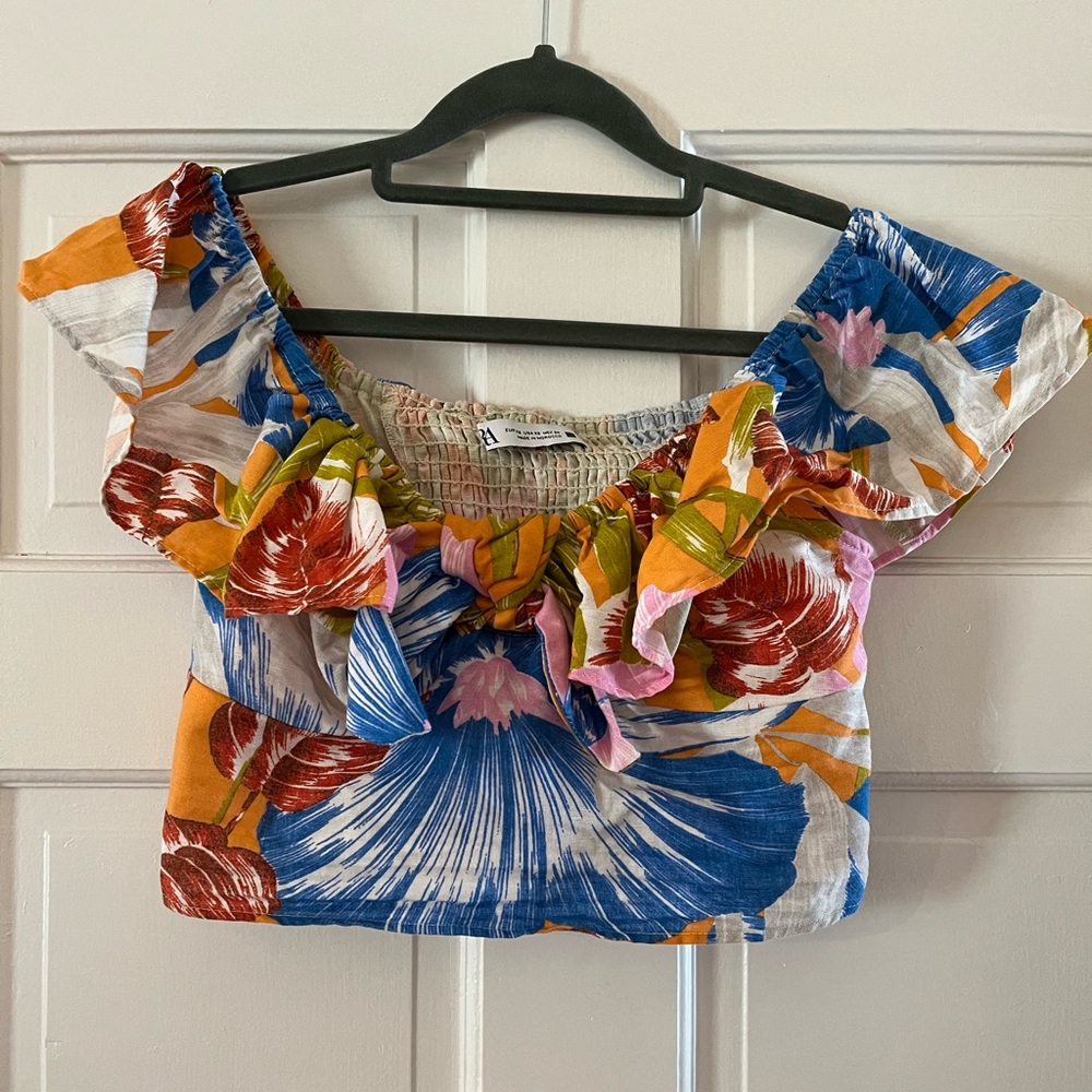 Zara Linen Crop top